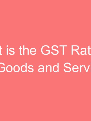 what is the gst rates of all goods and services intrastate supplies