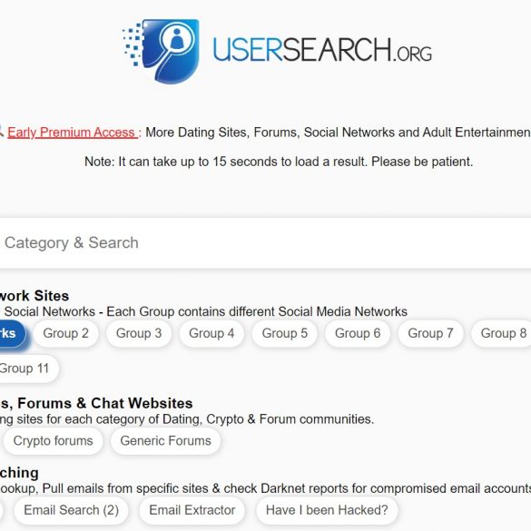 usersearch social networks