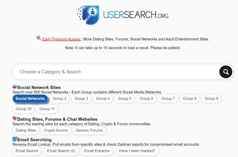 usersearch social networks